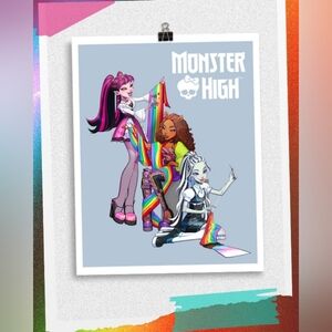 Monster High Poster 19.75" X 16" Mattel Creations US Exclusive NEW
